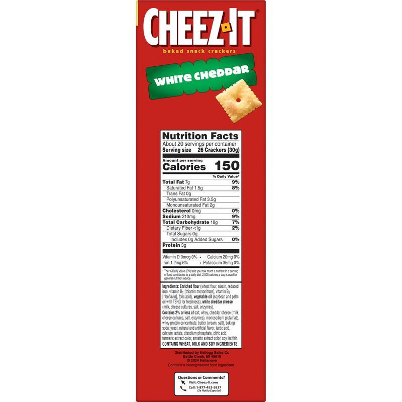 slide 2 of 10, Cheez-It White Cheddar Baked Snack Crackers - 21oz, 21 oz
