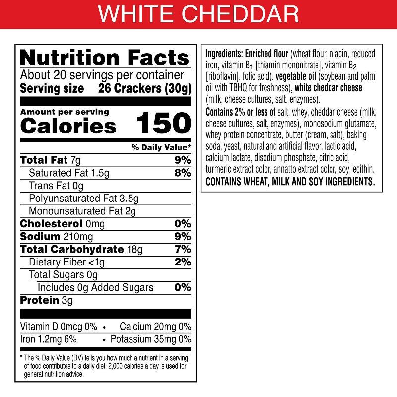 slide 3 of 11, Cheez-It White Cheddar Baked Snack Crackers - 21oz, 21 oz