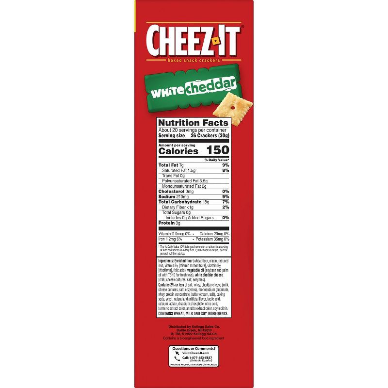 slide 9 of 11, Cheez-It White Cheddar Baked Snack Crackers - 21oz, 21 oz