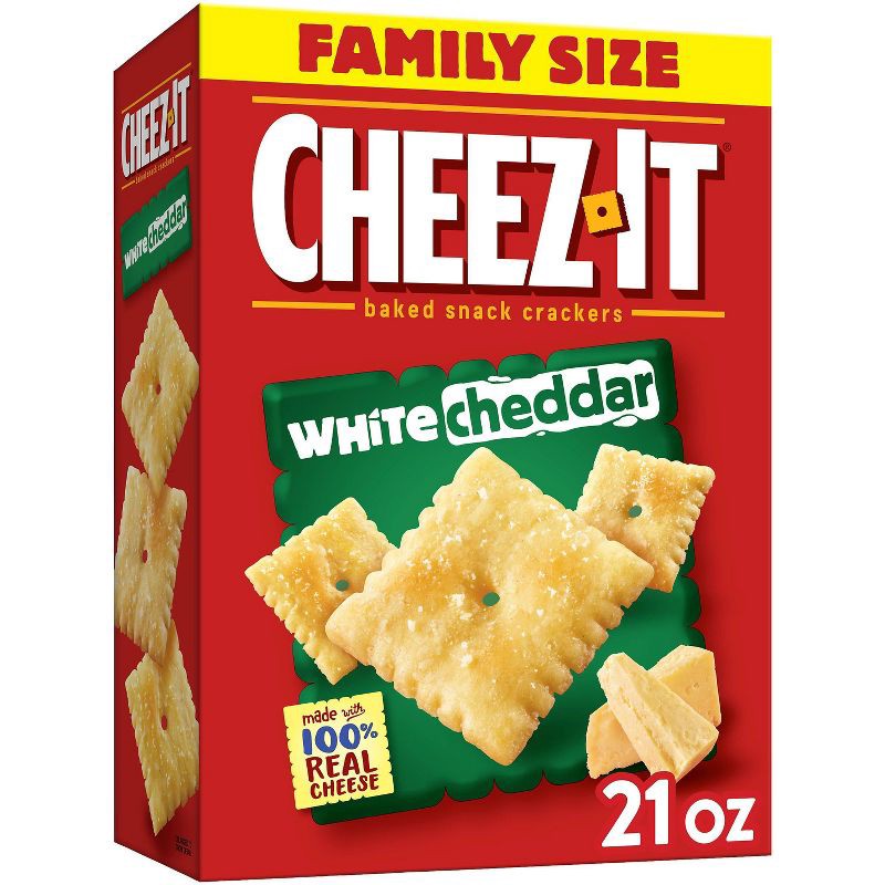 slide 1 of 11, Cheez-It White Cheddar Baked Snack Crackers - 21oz, 21 oz