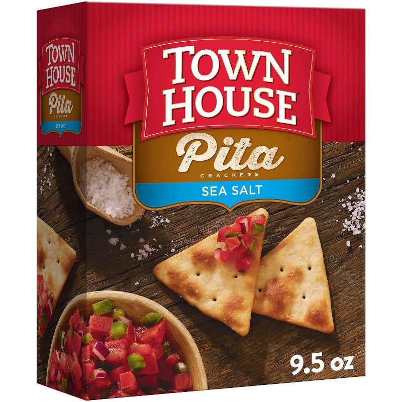 slide 1 of 8, Kellogg's Town House Sea Salt Pita Crackers - 9.5oz, 9.5 oz