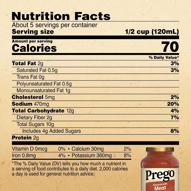 slide 5 of 10, Prego Pasta Sauce Italian Tomato Sauce with Meat - 24oz, 24 oz