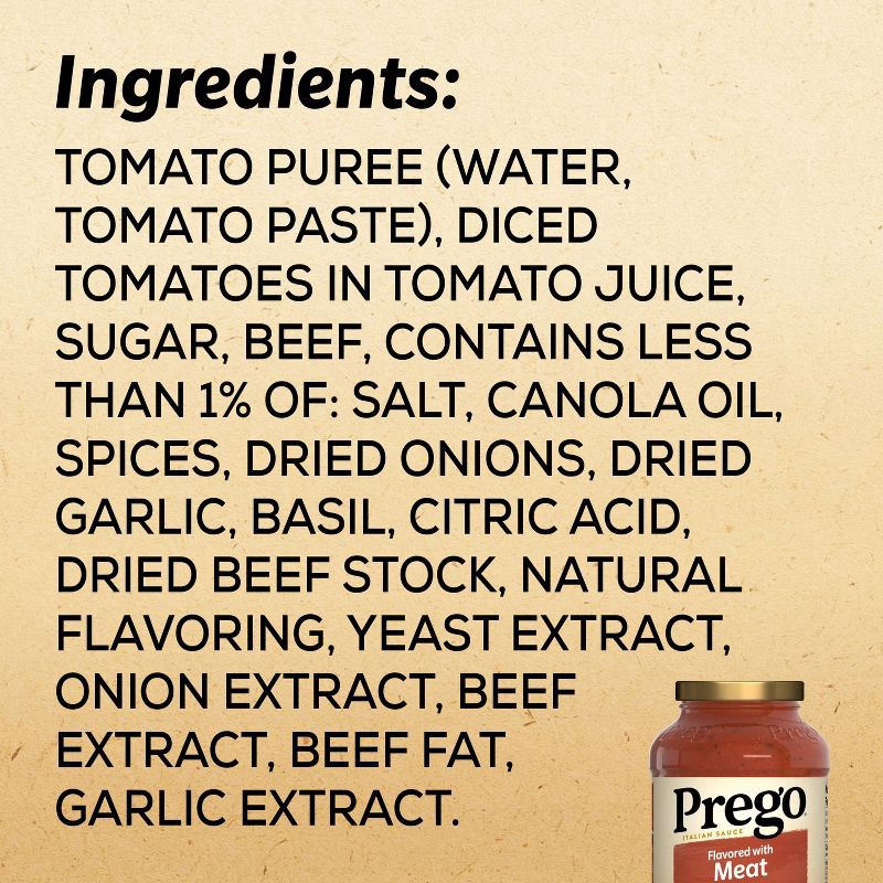 slide 6 of 10, Prego Pasta Sauce Italian Tomato Sauce with Meat - 24oz, 24 oz