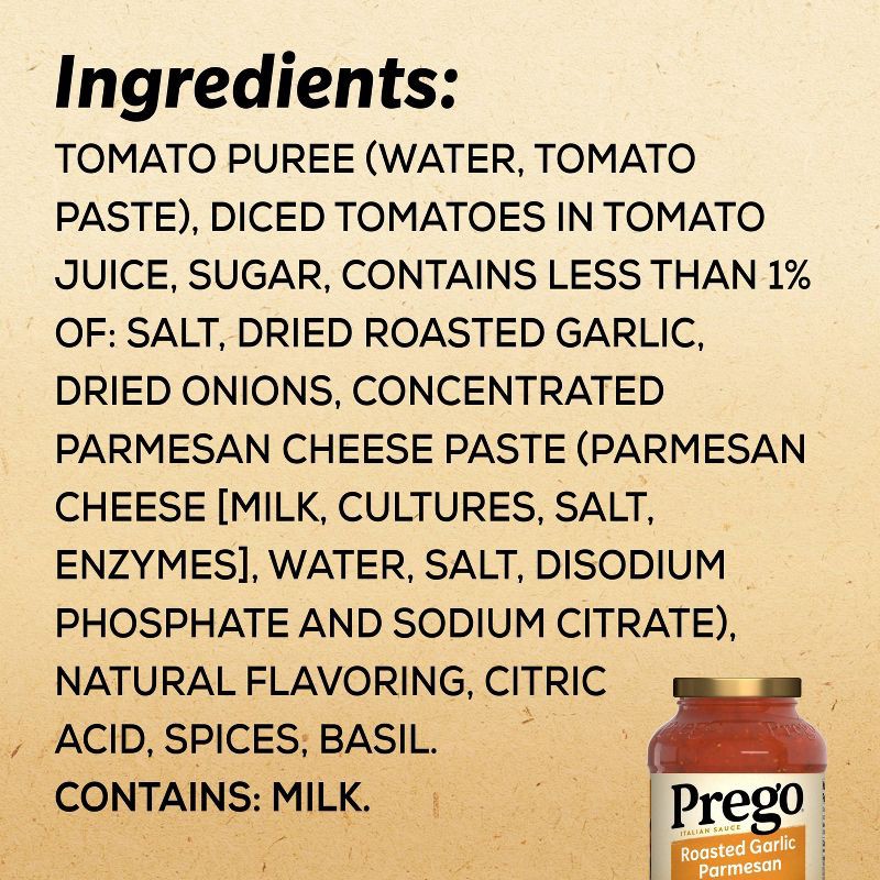 slide 6 of 10, Prego Pasta Sauce Italian Tomato Sauce with Roasted Garlic & Parmesan Cheese - 24oz, 24 oz