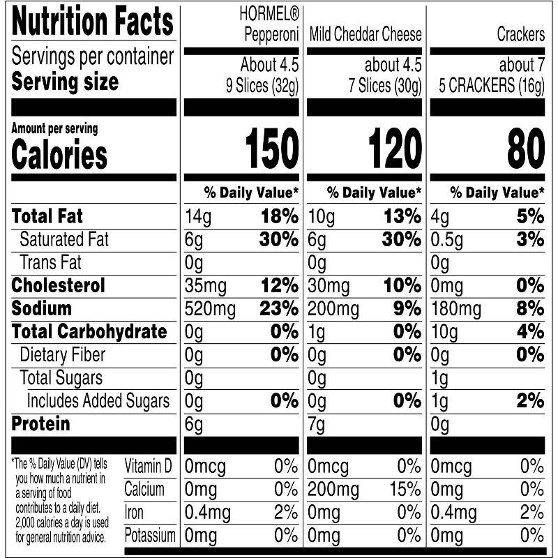slide 6 of 9, Hormel Gatherings Pepperoni, Cheddar Cheese & Crackers Charcuterie Snack Tray - 14oz, 14 oz
