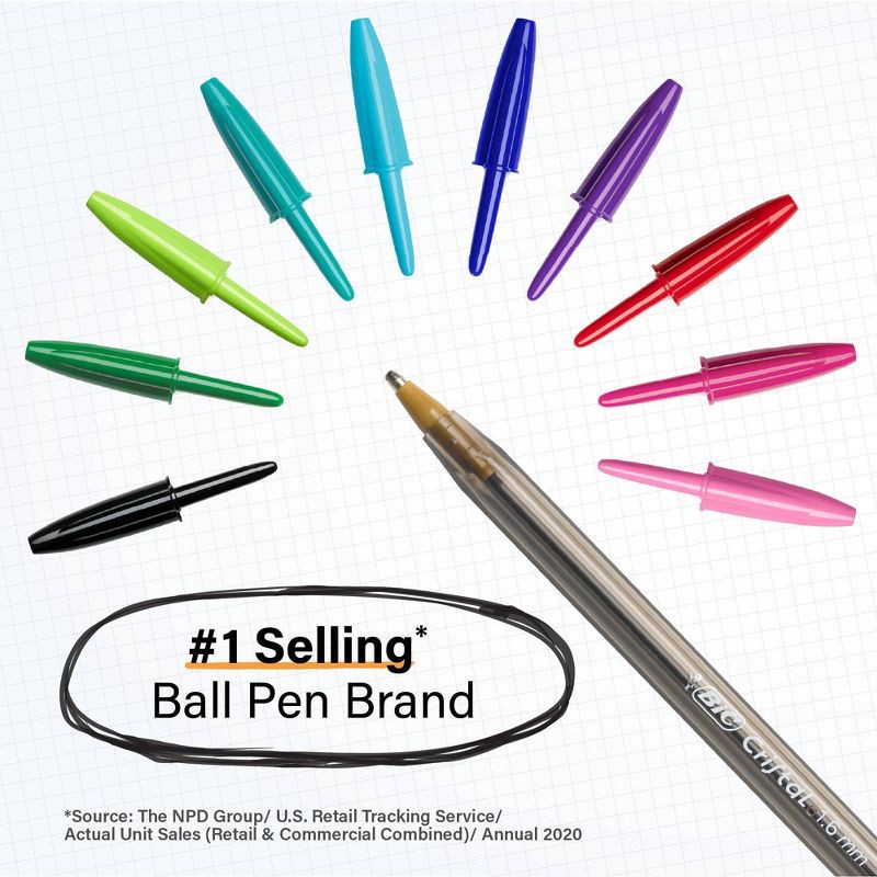 slide 3 of 8, BIC Xtra Bold Ballpoint Pens, 15ct - Multicolor, 15 ct