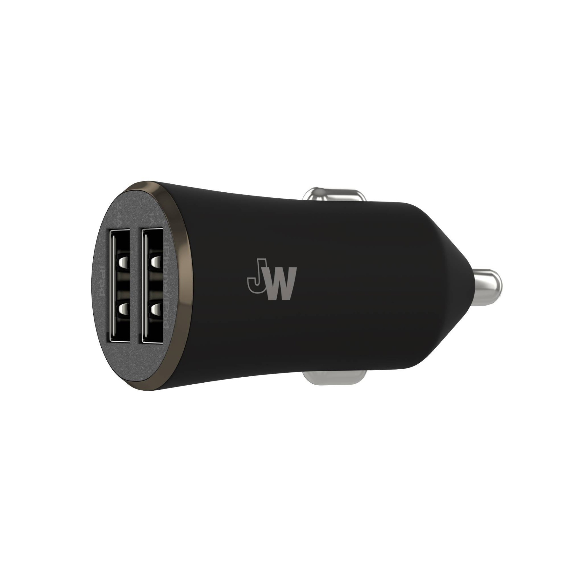 slide 1 of 1, Just Wireless Dual USB Car Charger - Black, 1 ct