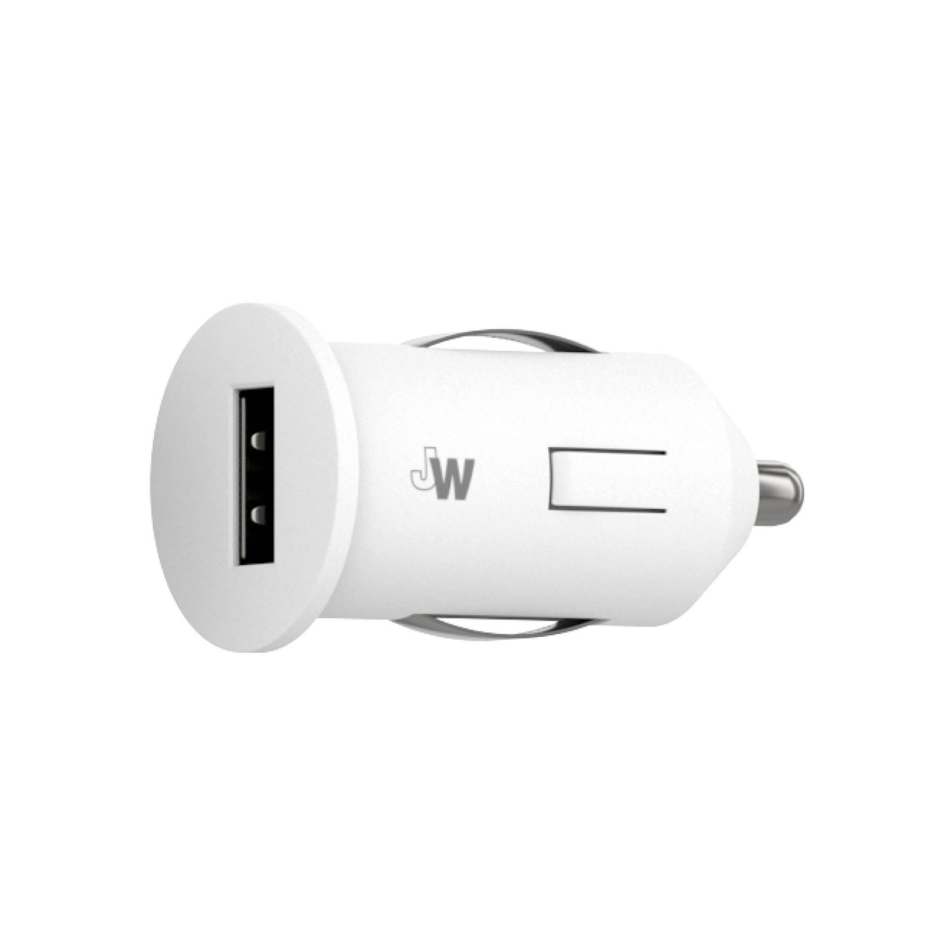 slide 1 of 1, Just Wireless Apple & Micro USB 2.1A No Cable Car Charger - White, 1 ct