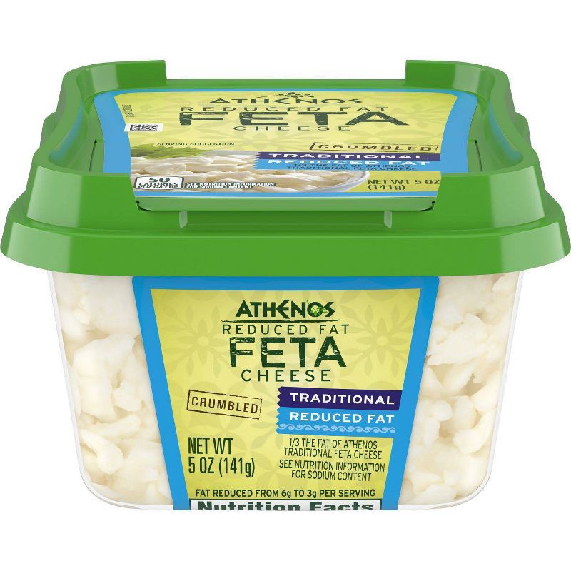 slide 1 of 8, Athenos Reduced Fat Feta Cheese - 5oz, 5 oz