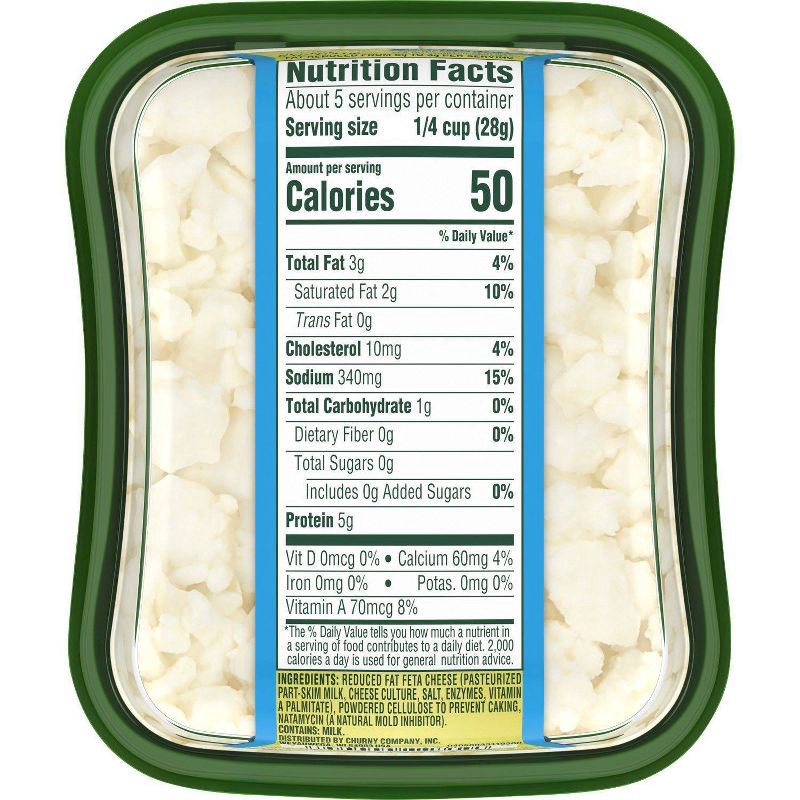 slide 5 of 8, Athenos Reduced Fat Feta Cheese - 5oz, 5 oz