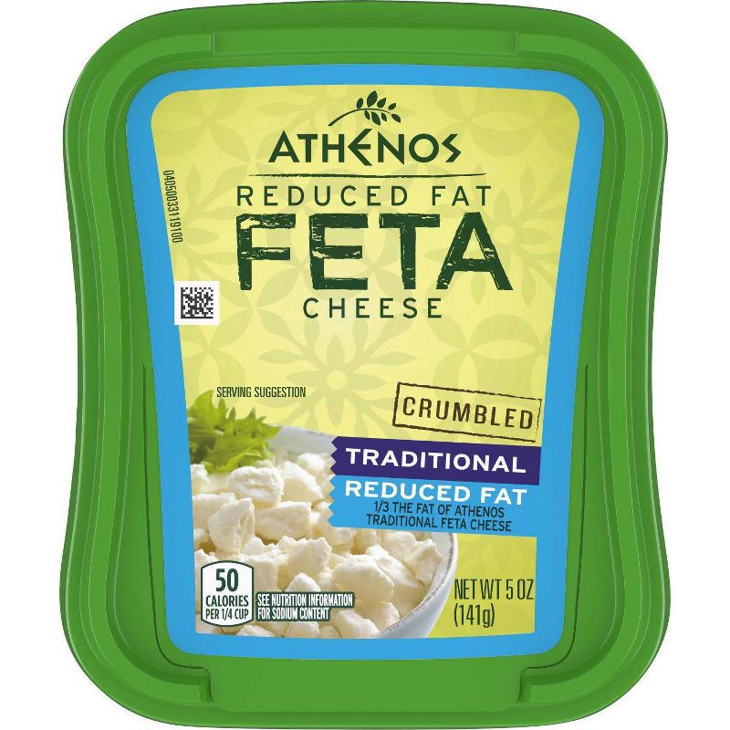 slide 6 of 8, Athenos Reduced Fat Feta Cheese - 5oz, 5 oz