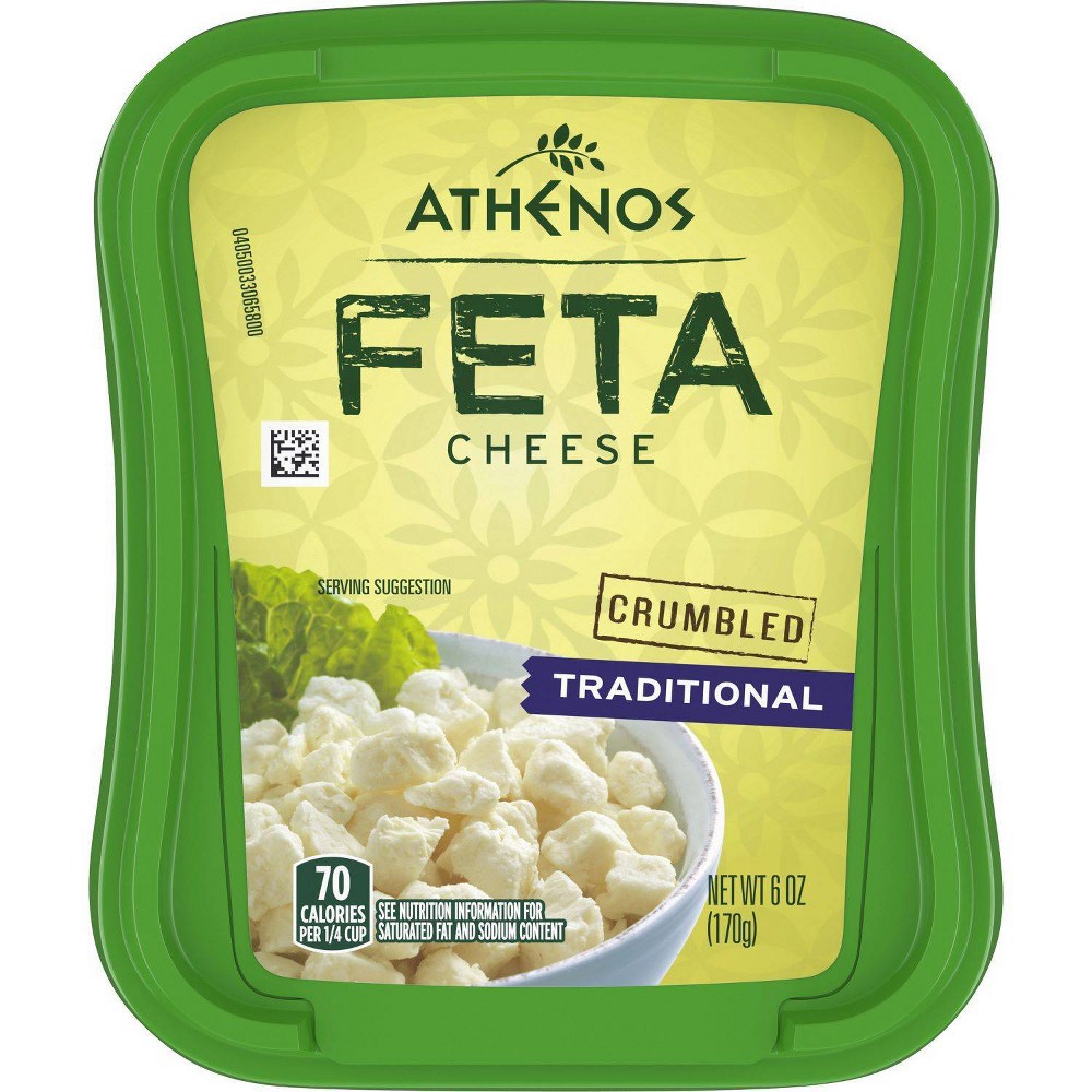 Athenos Traditional Crumbled Feta Cheese Tub 6 oz Shipt