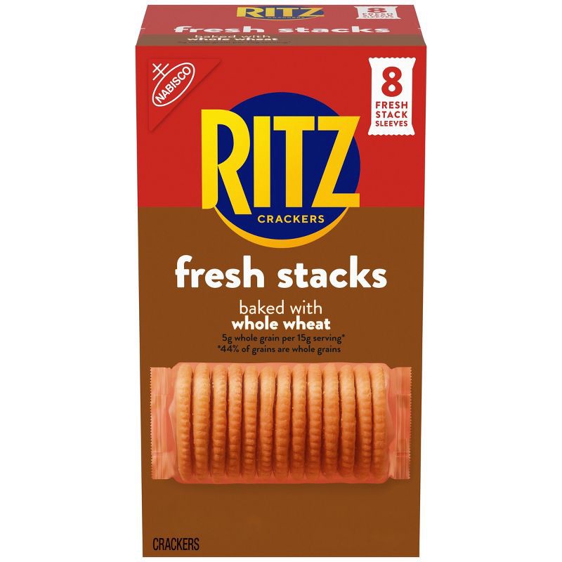 slide 1 of 19, RITZ Fresh Stacks Whole Wheat Crackers Travel Snacks - 11.6oz, 11.6 oz