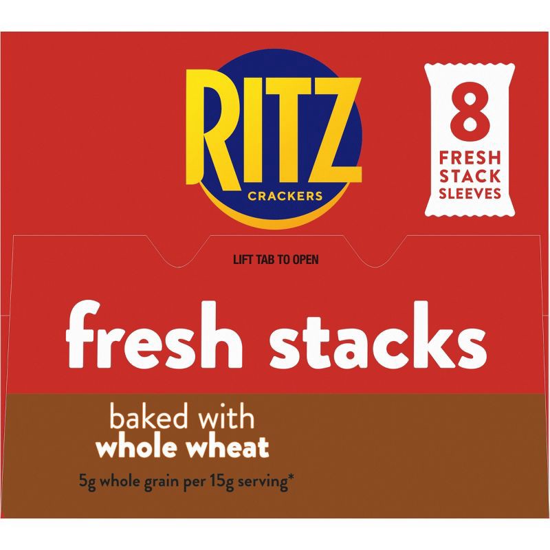 slide 8 of 19, RITZ Fresh Stacks Whole Wheat Crackers Travel Snacks - 11.6oz, 11.6 oz