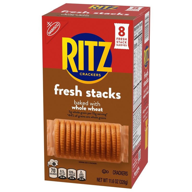 slide 12 of 19, RITZ Fresh Stacks Whole Wheat Crackers Travel Snacks - 11.6oz, 11.6 oz