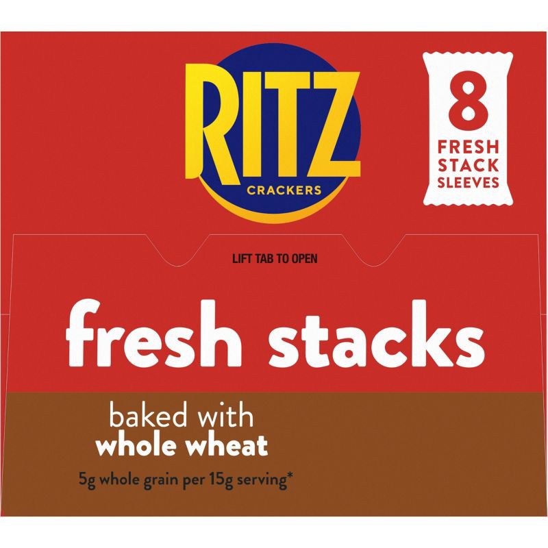 slide 13 of 19, RITZ Fresh Stacks Whole Wheat Crackers Travel Snacks - 11.6oz, 11.6 oz