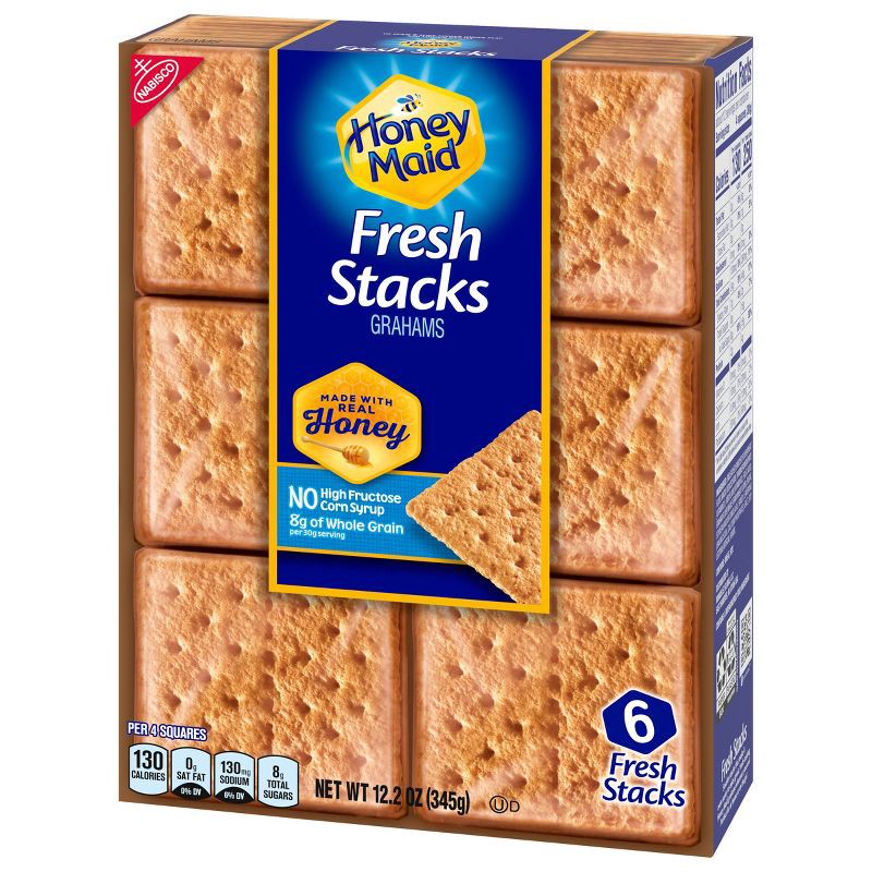 slide 3 of 13, Honey Maid Fresh Stacks Graham Crackers Travel Snacks - 12.2oz/6ct, 12.2 oz, 6 ct