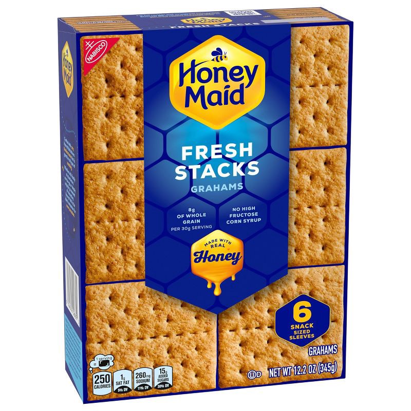 slide 7 of 13, Honey Maid Fresh Stacks Graham Crackers Travel Snacks - 12.2oz/6ct, 12.2 oz, 6 ct