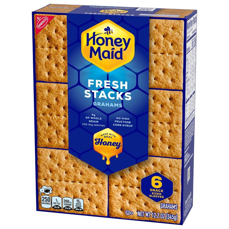 slide 8 of 13, Honey Maid Fresh Stacks Graham Crackers Travel Snacks - 12.2oz/6ct, 12.2 oz, 6 ct