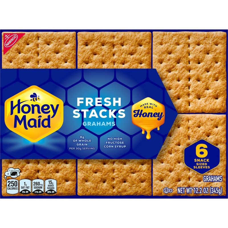 slide 9 of 13, Honey Maid Fresh Stacks Graham Crackers Travel Snacks - 12.2oz/6ct, 12.2 oz, 6 ct