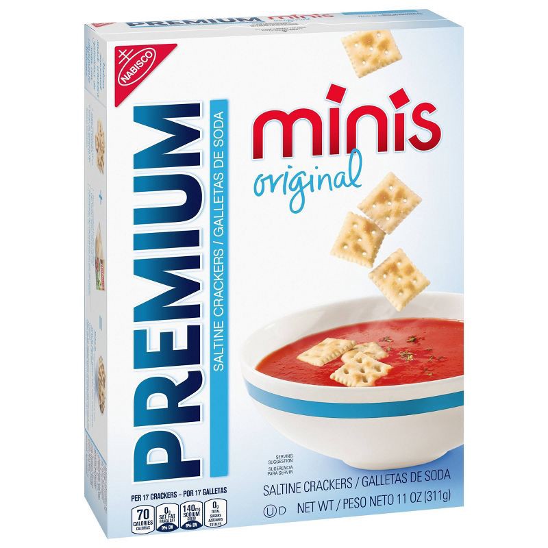 slide 6 of 14, Premium Original Mini Saltine Crackers Lunch Snacks - 11oz, 11 oz