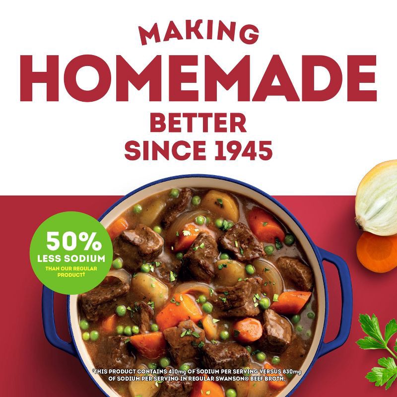 slide 3 of 10, Swanson 100% Natural Gluten Free 50% Less Sodium Beef Broth - 32oz, 32 oz