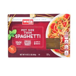 Weis Quality Pot Sized Thin Spaghetti