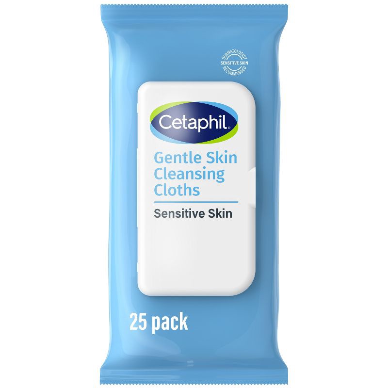 slide 1 of 6, Cetaphil Gentle Skin Cleansing Cloths Face and Body Wipes - 25ct, 25 ct