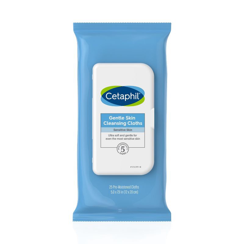 slide 1 of 6, Cetaphil Gentle Skin Cleansing Cloths Face and Body Wipes - 25ct, 25 ct
