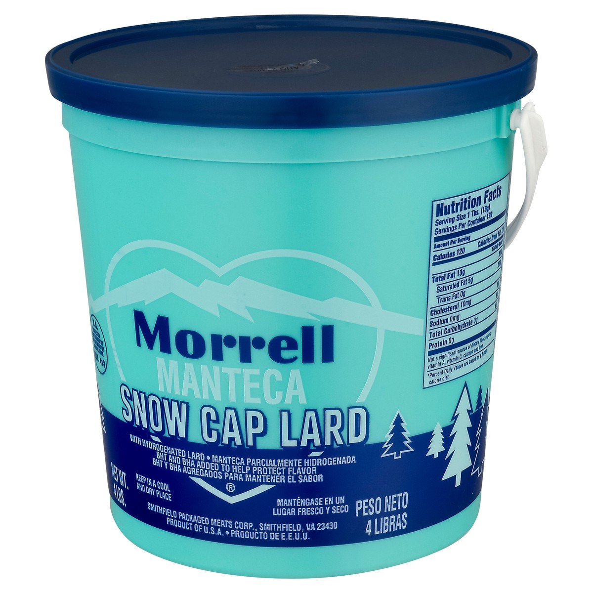 slide 6 of 10, Morrell Snow Cap Lard with Hydrogenated Lard 4 lb, 4 lb