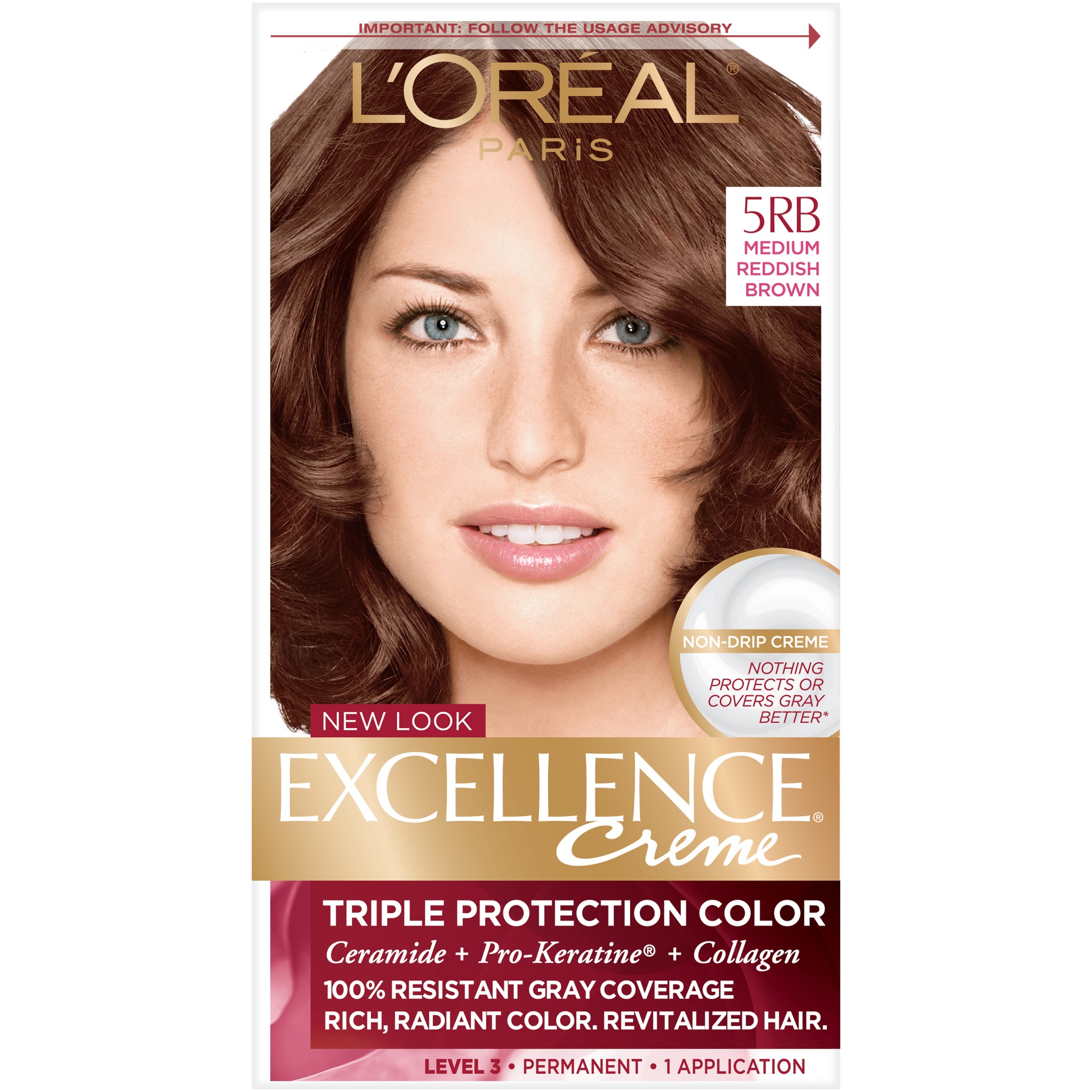 slide 2 of 8, L'Oréal L'Oreal Paris Excellence Triple Protection Permanent Hair Color - 21 fl oz - 5RB M Reddish Brown - 1 kit, 21 fl oz