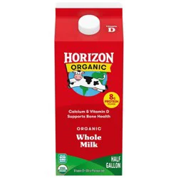 Horizon Organic Whole High Vitamin D Milk - 0.5gal
