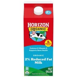 Horizon Organic 2% Reduced Fat Milk - 0.5gal