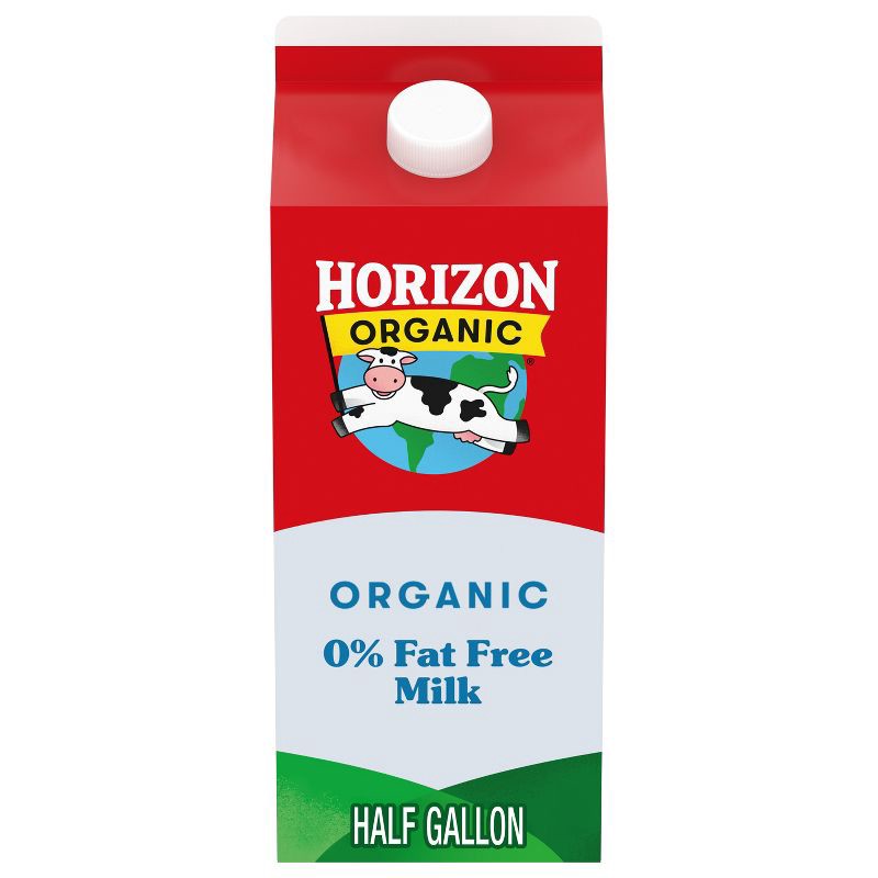 slide 1 of 7, Horizon Organic Nonfat High Vitamin D Milk - 0.5gal, 1/2 gal