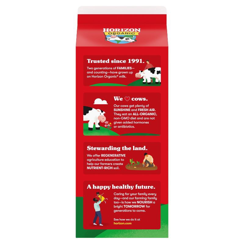 slide 7 of 10, Horizon Organic Fat Free High Vitamin D Milk - 0.5gal, 1/2 gal