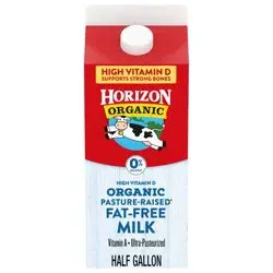Horizon Organic Nonfat High Vitamin D Milk - 0.5gal