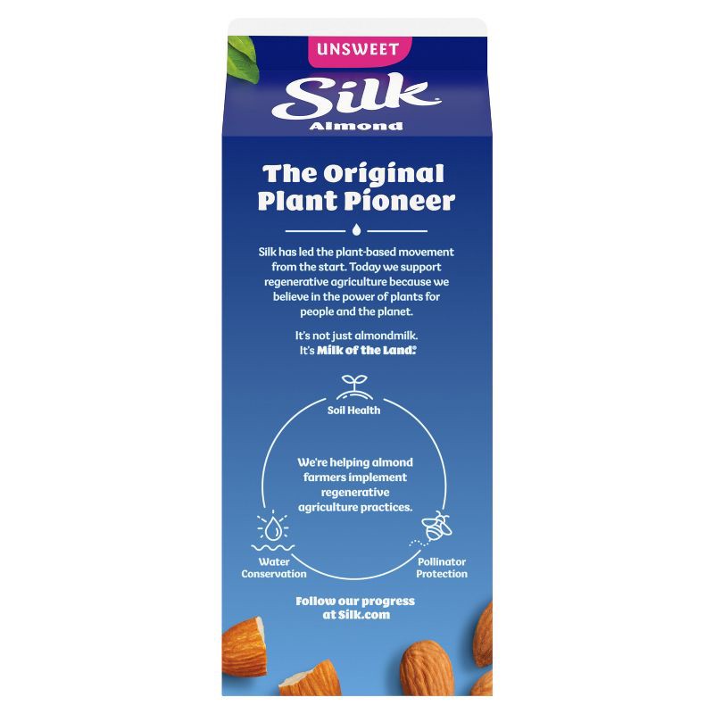 slide 11 of 12, Silk Unsweetened Almond Milk - 0.5gal, 1/2 gal