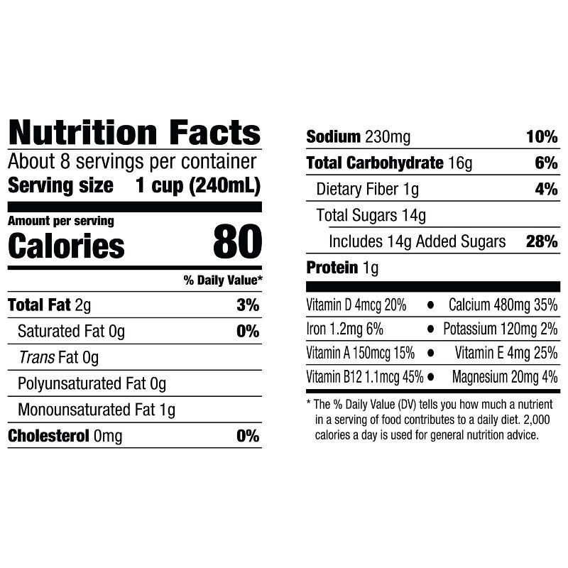 slide 8 of 12, Silk Dark Chocolate Almond Milk - 0.5gal, 1/2 gal