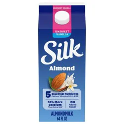 Silk Unsweetened Vanilla Almond Milk - 0.5gal