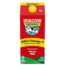 Horizon Organic Whole DHA Omega-3 Milk - 0.5gal