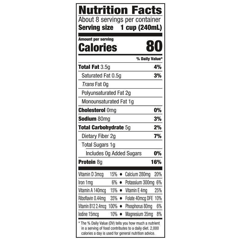 slide 8 of 12, Silk Organic Unsweetened Soy Milk - 0.5gal, 1/2 gal