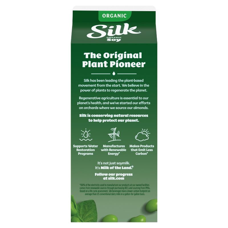slide 11 of 12, Silk Organic Unsweetened Soy Milk - 0.5gal, 1/2 gal