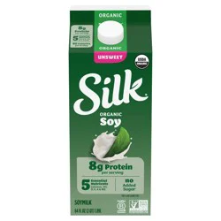Silk Organic Unsweetened Soy Milk - 0.5gal