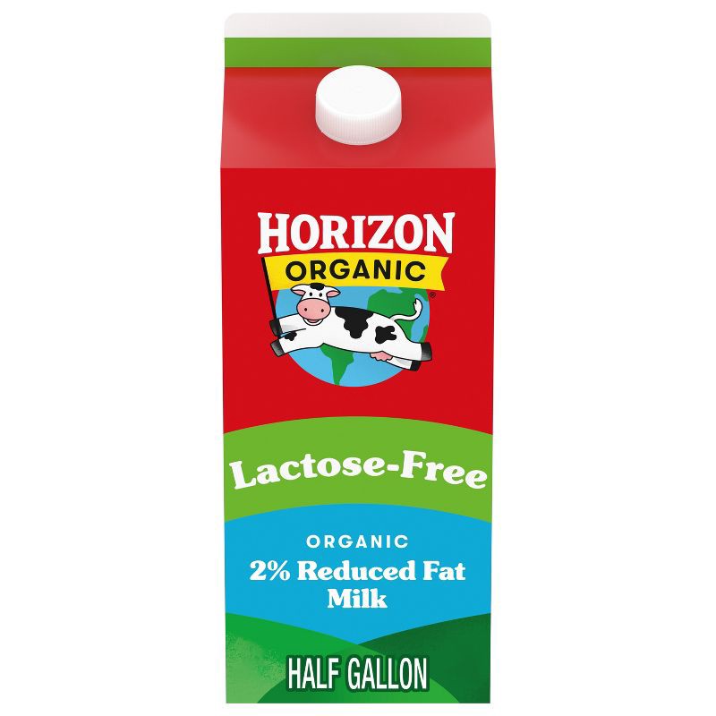 slide 1 of 7, Horizon Organic 2% Reduced Fat Lactose-Free Milk - 0.5gal, 1/2 gal