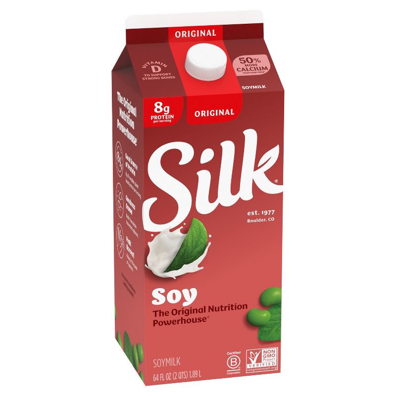 slide 7 of 8, Silk Original Soy Milk - 0.5gal, 1/2 gal