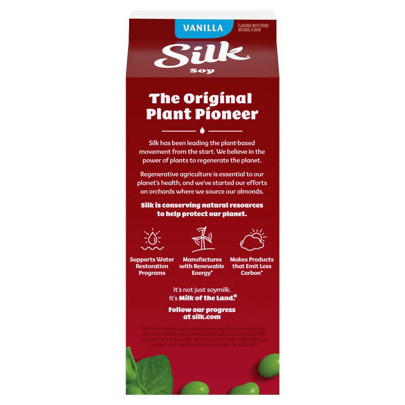 slide 11 of 12, Silk Vanilla Soy Milk - 0.5gal, 1/2 gal
