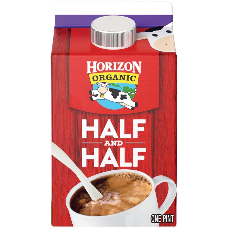 slide 1 of 5, Horizon Organic Half & Half - 1pt (16 fl oz), 1 pint, 16 fl oz