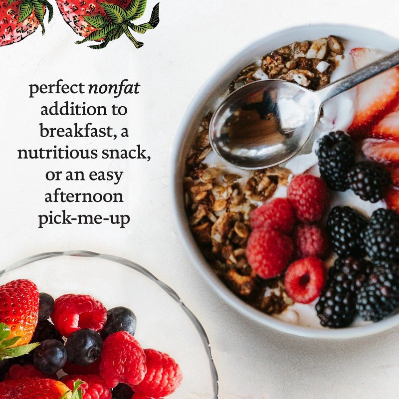 slide 6 of 11, Siggi's Nonfat Strawberry Icelandic-Style Skyr Yogurt - 15g Protein 5.3oz, 15 gram, 5.3 oz