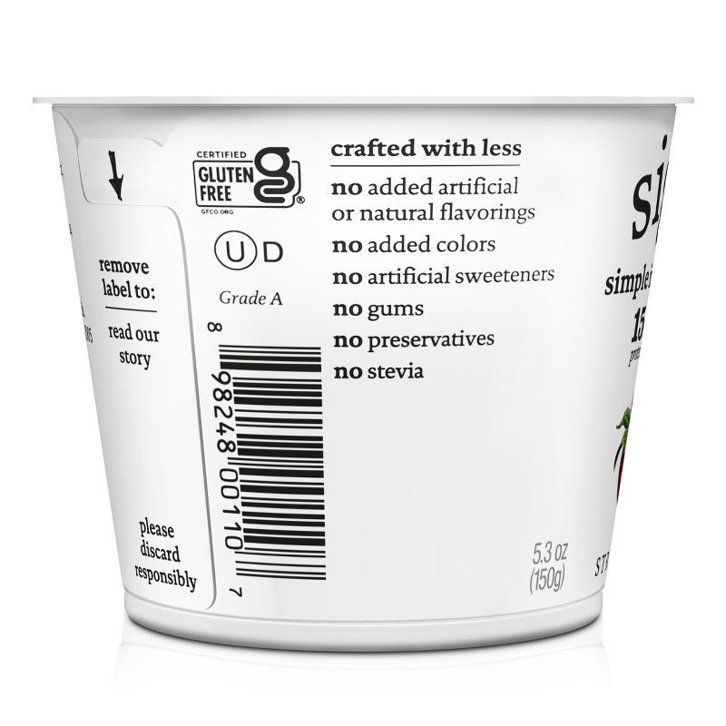slide 11 of 11, Siggi's Nonfat Strawberry Icelandic-Style Skyr Yogurt - 15g Protein 5.3oz, 15 gram, 5.3 oz