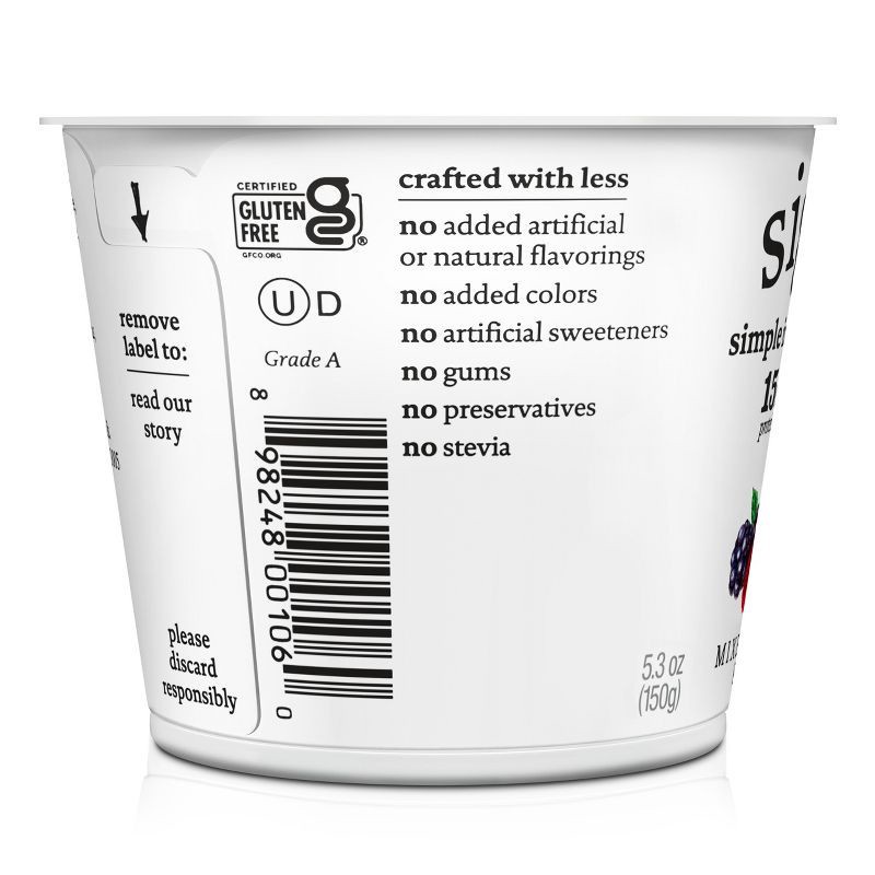 slide 10 of 12, Siggi's Nonfat Acai & Mixed Berries Icelandic-Style Skyr Yogurt - 15g Protein 5.3oz, 15 gram, 5.3 oz